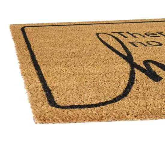 Kate Aurora "Theres No Place Like Home" Coir Bristled Outdoor All Season Welcome Mat - 18"x30" image {1}