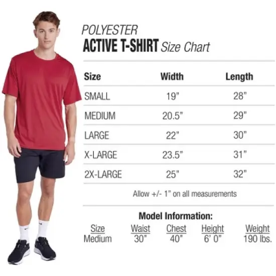 Men's Eastern Washington University Men's Sport Active T-Shirt Primary Logo image {5}