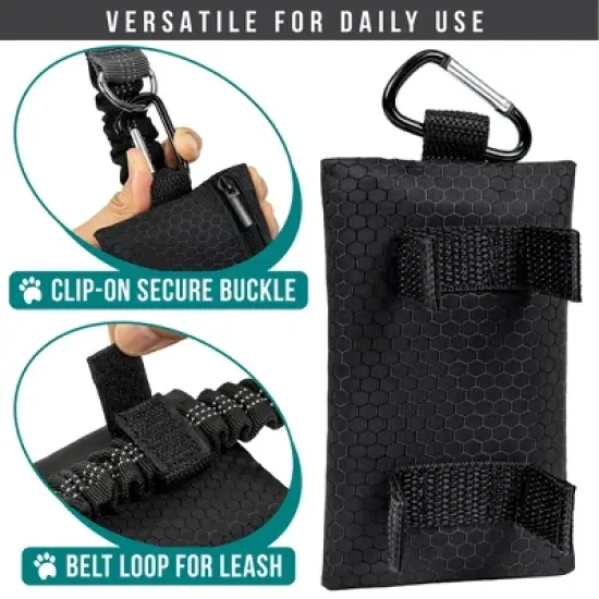 PetAmi Dog Waste Bag Holder for Leash, Puppy Waste Dispenser Walking Travel Camping, Treat Pouch Pet Supplies Must Have image {3}