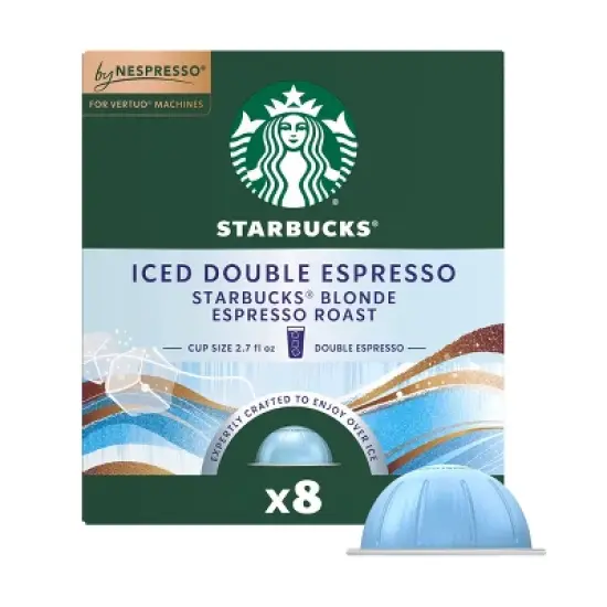 Starbucks by Nespresso Vertuo Line Iced Double Espresso Blonde Light Roast Coffee Pods image {8}