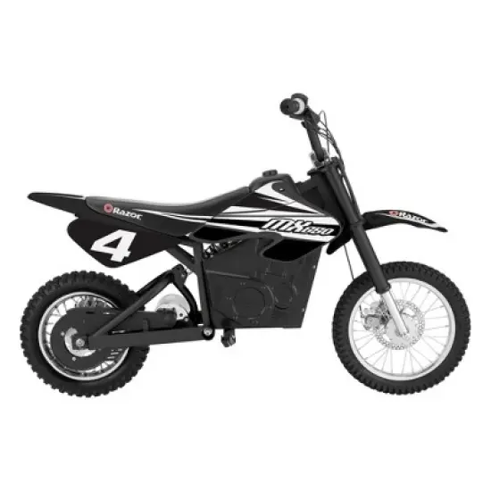Razor MX650 Dirt Rocket High-Torque Electric Motocross Dirt Bike with Speeds up to 17 MPH for Uphill and Off-Road Conditions, Black image {1}