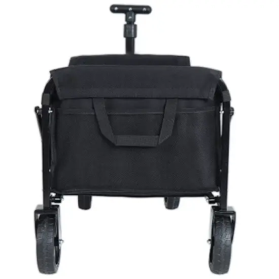 Expandable Dual-Layer Utility Wagon with 100% Extra Space - Grocery CartBlack image {6}