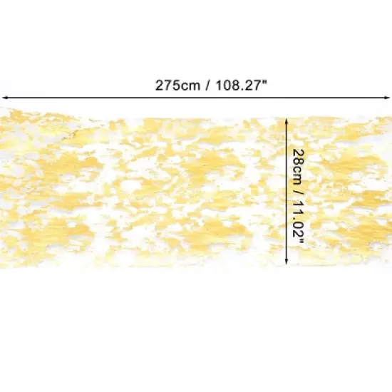 Unique Bargains Table Runner 108.27"L x 11.02"W Gold Tone 1 Pc image {3}