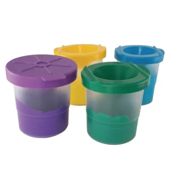 Creativity Street No-Spill Round Cups with Colored Lids, 10 Per Pack, 2 Packs image {2}
