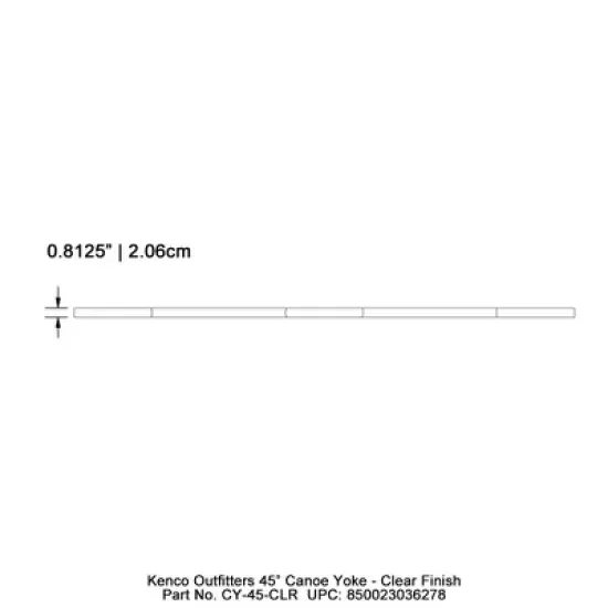 Kenco Outfitters 45" Canoe Yoke - Clear Finish image {3}