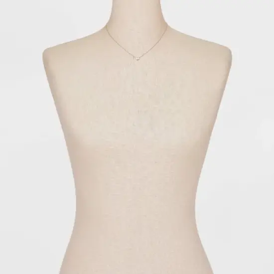 Sterling Silver Cubic Zirconia Pendant Necklace - A New Day&trade; Silver image {1}