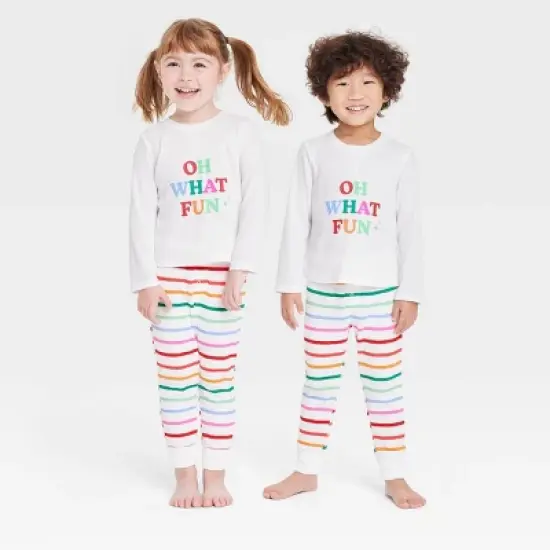 Toddler Striped Oh What Fun Matching Family Thermal Pajama Set - Wondershop&trade; image {4}