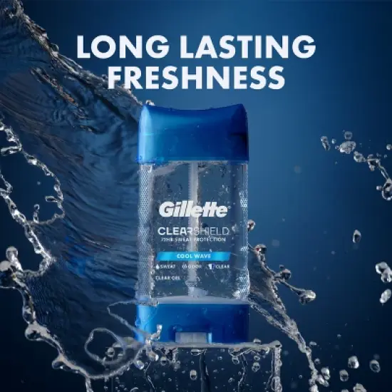 Gillette Clear Gel Antiperspirant Cool Wave - 3pk/3.8oz image {6}