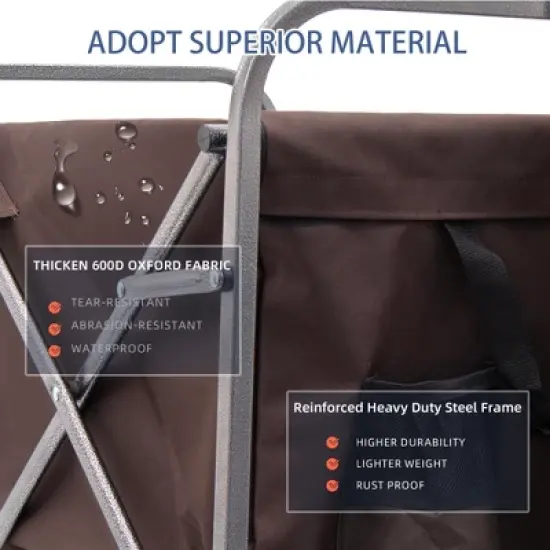 Anybear Outdoor Garden Kids Wagon Beach Trolley Big Wheels 150lbs Garden Cart image {1}