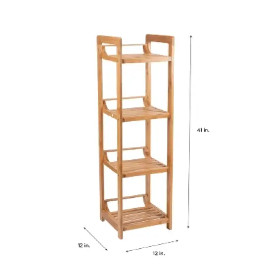 4 Tier Lohas Collection Tower Brown - Organize It All image {3}
