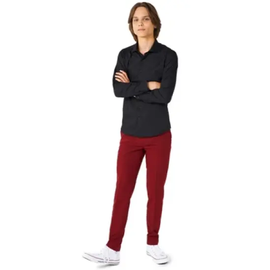 OppoSuits Teen Boys Shirt - Black Knight - Black image {2}