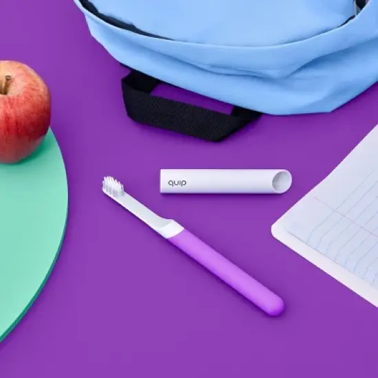 quip Rubber Kids' 2-Minute Timer Electric Toothbrush Starter Kit with Travel Case image {12}