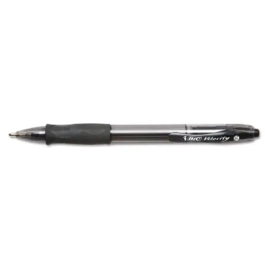 Bic Velocity Retractable Ballpoint Pen Black Ink 1.6mm Bold Dozen VLGB11BK image {1}