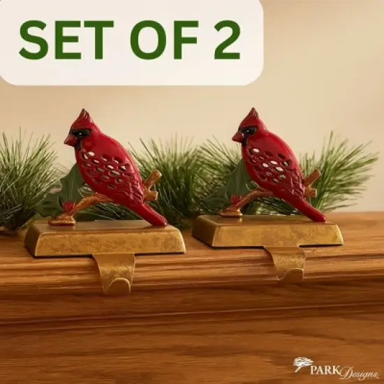 Park Designs Cardinal Stocking Hanger Set of 2 image {3}