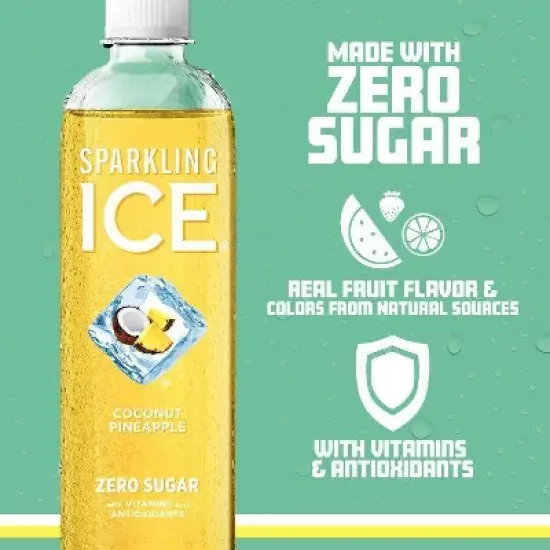 Sparkling Ice Coconut Pineapple - 17 fl oz Bottle image {2}