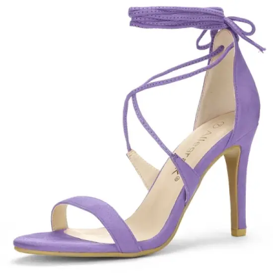 Allegra K Women's Stiletto Heel Lace-up Sandals image {13}