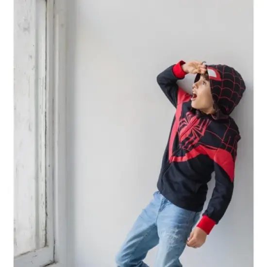 Marvel Spider-Man,Spider-Verse Fleece Zip Up Hoodie Toddler image {3}