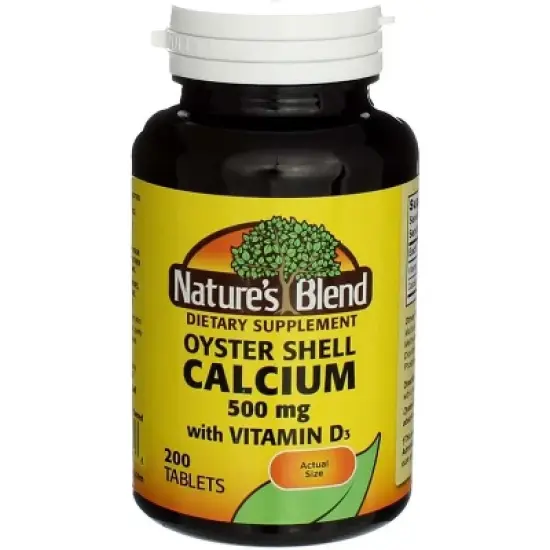 Nature's Blend 3163 Calcium Oyster Shell 500 mg with D3 400 IU image {3}