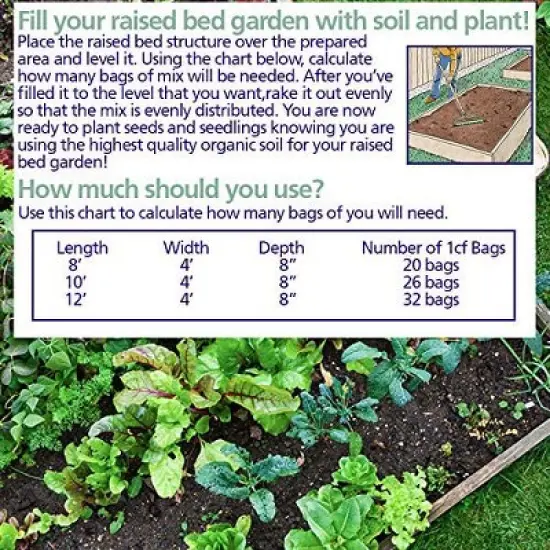 Coast of Maine Castine Blend Organic Raised Bed and Planters Box Soil Mix with All Natural Ingredients for Vegetables, Herbs, and Flowers, 1 Cu foot image {4}