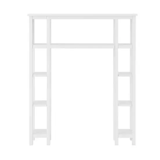 Coventry Bathroom Over the Toilet Open Shelving Unit with Shelves White - Alaterre Furniture image {2}
