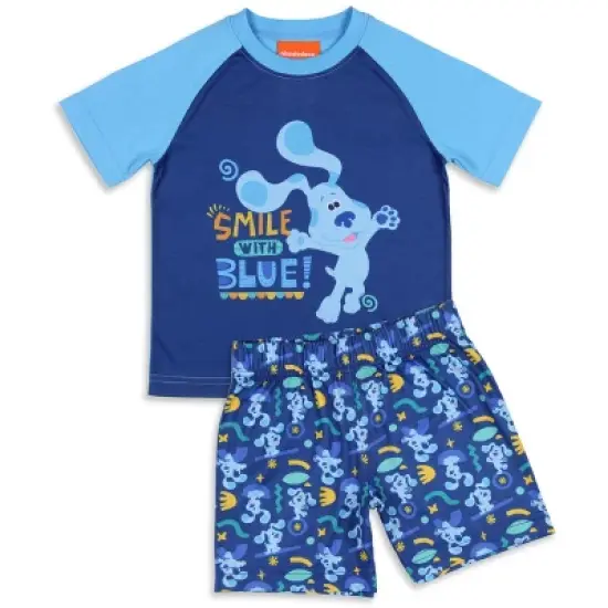 Nickelodeon Toddler Boy's Blue's Clues Smile Blue Sleep Pajama Set Short Blue image {4}