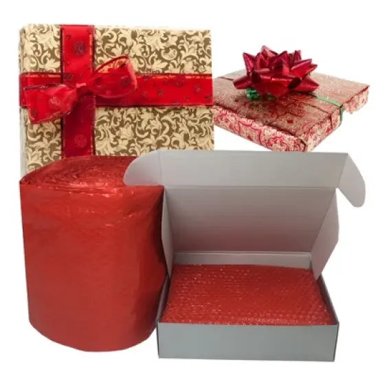 UBMOVE 30-Feet Roll of Red Bubble Small 3/16" Wrap x 12" Wide image {4}