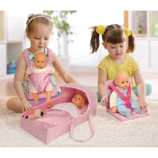 First Class 5-Piece Doll Travel Set - Pink/Stars image {1}