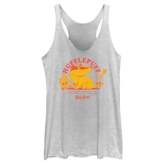 Women's Harry Potter Cute Hufflepuff Badger Racerback Tank Top image {3}