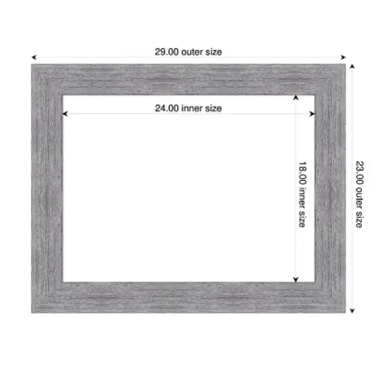 Amanti Art Bark Rustic Char Framed Dry Erase Magnetic Board image {4}