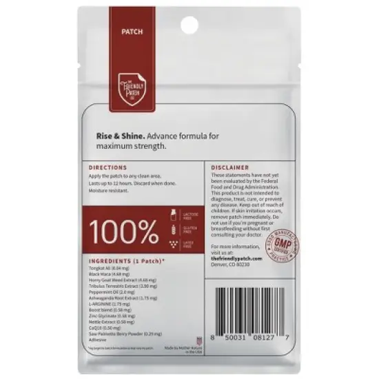 The Friendly Patch Rise & Shine 8 pack workout Togkat Ali, Horny Goat Weed, Maca image {2}