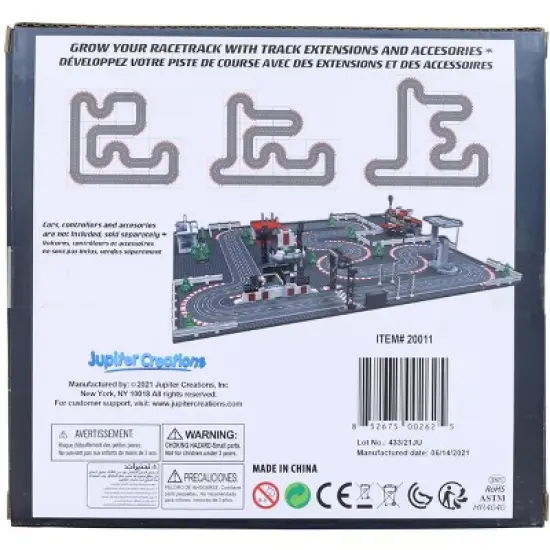 Jupiter Creations, Inc Micro Slot Racing 4-Piece Track Extension | 2 Curve | 2 Straight image {1}