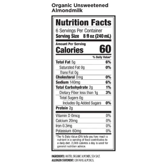 Califia Farms Organic Non-Dairy Almond Milk image {1}