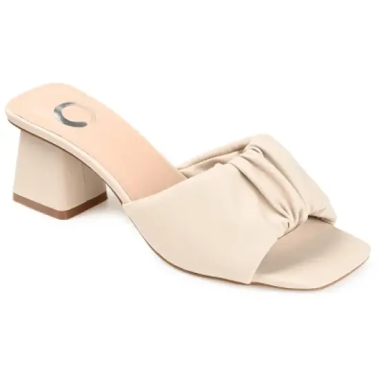 Journee Collection Womens Briarr Open Square Toe Block Heel Sandals image {10}