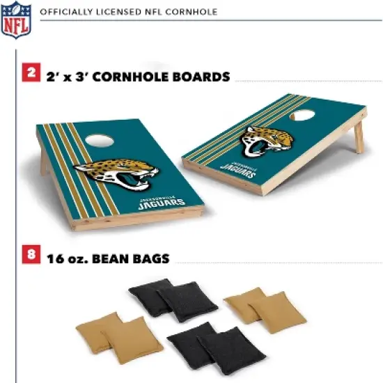 NFL Jacksonville Jaguars 2'x3' Wood Cornhole Set image {1}