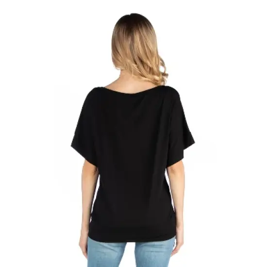 24seven Comfort Apparel Women's Maternity Loose Fit Dolman Top image {2}