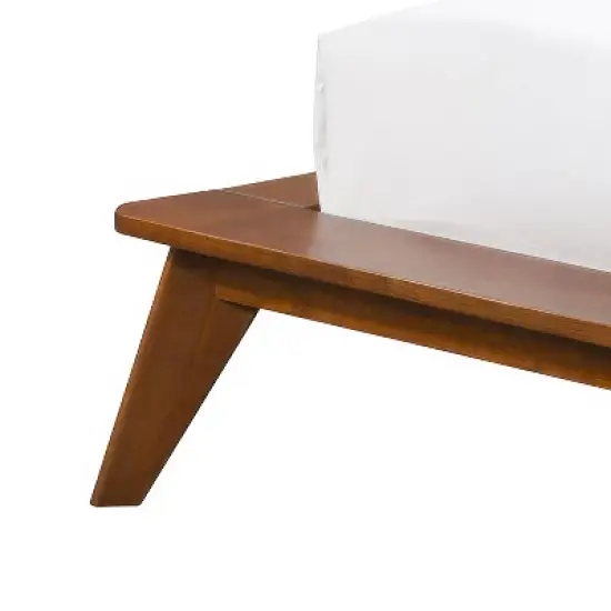 HOMES: Inside + Out 3pc Queen Riverstone Mid-Century Boucle Platform Bedroom Set with 2 Nightstands Walnut image {11}