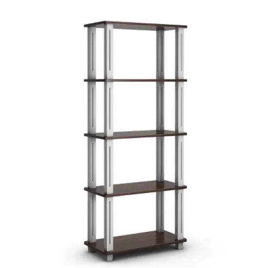 Tangkula 5-Tier Storage Rack Display Shelves Bookshelf for Home Office image {4}