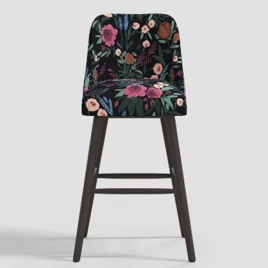 Geller Modern Counter Height Barstool in Botanical Grant Floral Ink - Threshold&trade; image {1}