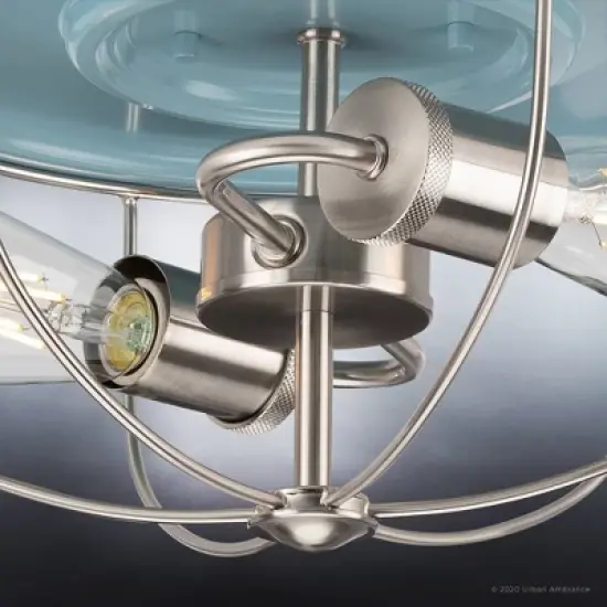 Urban Ambiance Luxury Farmhouse Outdoor Ceiling Light 7.875''H x 14.5''W,  Gray Blue Finish,  Kenner Collection, UHP1431 image {5}