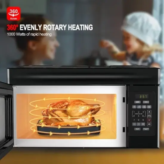 GASLAND 30" Over-The-Range Microwave Oven 1.6 cu.ft., 300 CFM, Black, OTR1603B image {5}