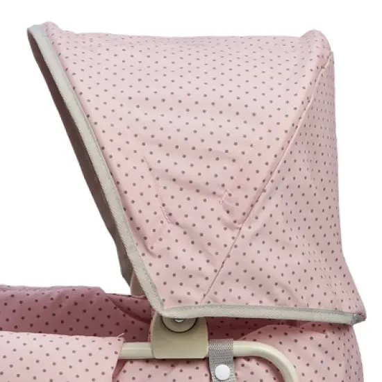 Olivia's Little World - Polka Dots Princess Baby Doll Deluxe Stroller - Pink & Gray image {9}