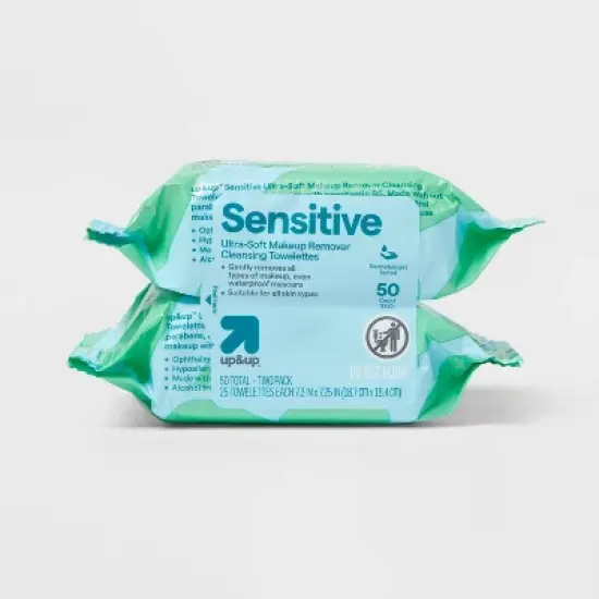Sensitive Ultra-Soft Makeup Remover Cleansing Towelettes - Unscented - 50ct - up&up&trade; image {7}