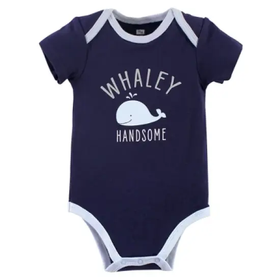 Hudson Baby Infant Boy Cotton Bodysuits 5pk, Whaley Handsome image {5}