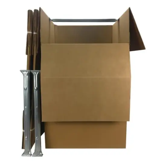 UBMOVE Pack of 3 Large Corrugated Wardrobe Moving Boxes 24" x 24" x40" image {1}