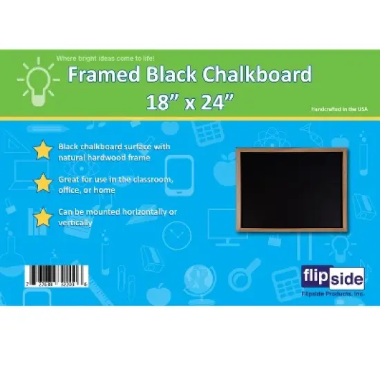 Flipside Products Wood Framed Chalk Board, 18" x 24" image {2}