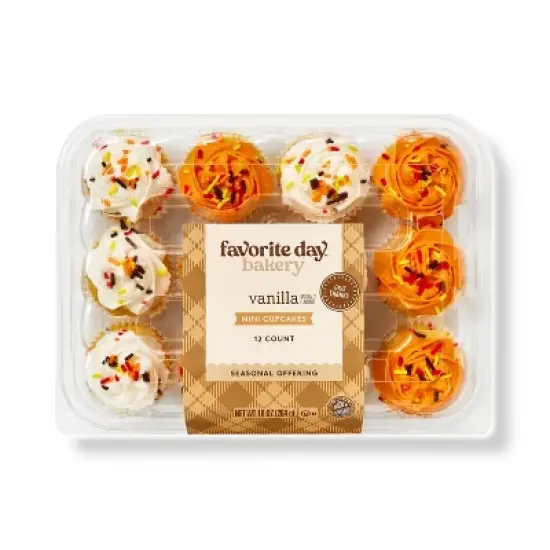 Harvest Vanilla Mini Cupcakes - 10oz/12ct - Favorite Day&trade; image {3}