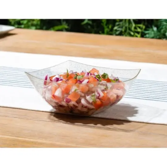 Posh Setting Square Gold Glitter Serving Bowl - 16 oz. - 4 Pack image {1}