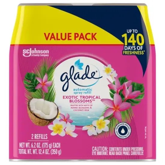Glade Automatic Spray Air Freshener - Exotic Tropical Blossoms - 6.2oz/2pk image {3}