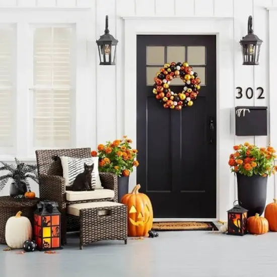 Halsted 5pc Wicker Small Space Patio Furniture Set - Threshold image {11}