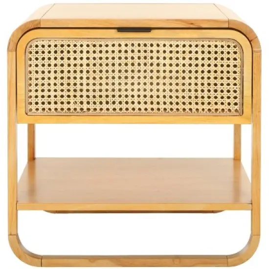 Yunis 1 Drawer 1 Open Shelf Nightstand - NST9205 - Safavieh image {13}